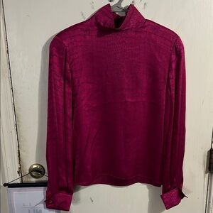 Emanuel Ungaro  Fuchsia Long-Sleeve Blouse-sz 8